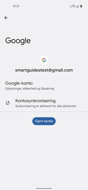 Vælg Kontosynkronisering