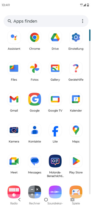 Wählen Sie Einstellung