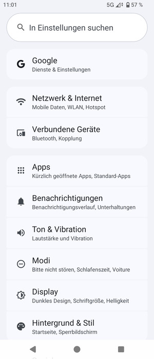 Wählen Sie Netzwerk & Internet