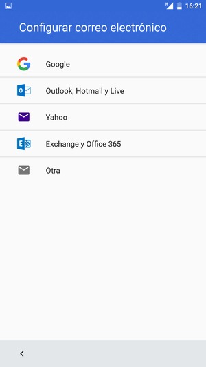 Seleccione Outlook, Hotmail y Live