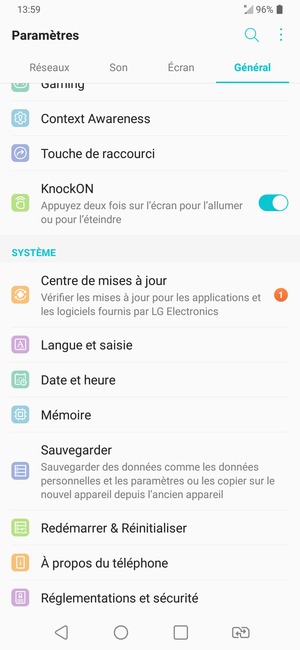 Faites défiler et sélectionnez Sauvegarder