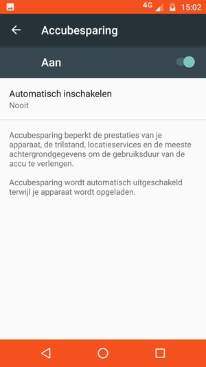 Schakel Accubesparing in