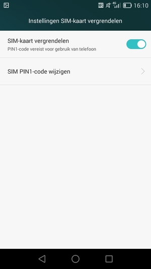 Selecteer SIM PIN-code wijzigen