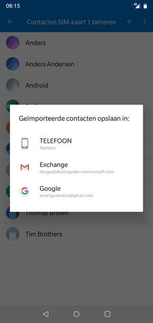 Selecteer uw Google-account