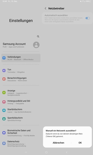 Wählen Sie OK