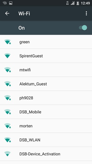 Select the wireless network you want to connect to