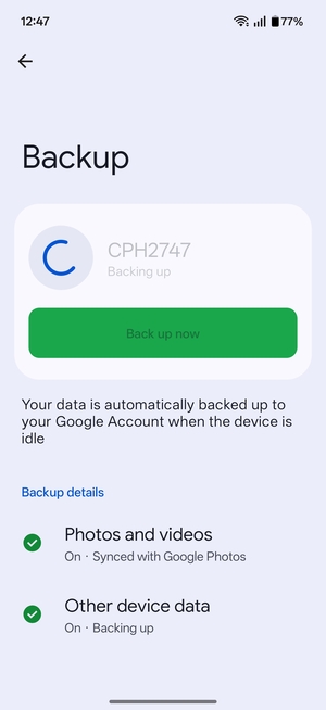 Wait for the backup to finish