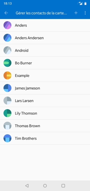 Sélectionnez le bouton du Menu