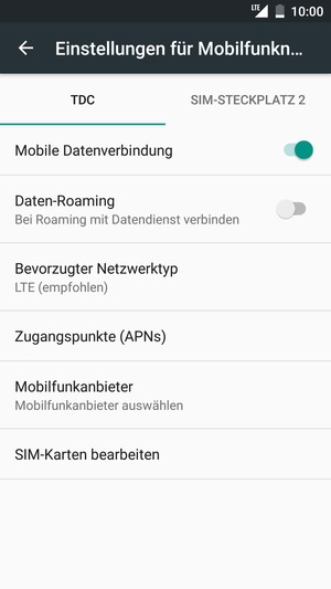 Wählen Sie Public und Zugangspunkte (APNs)