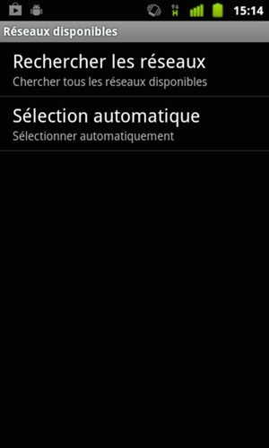 Sélectionnez Rechercher les réseaux