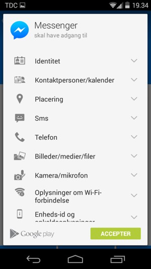 Vælg ACCEPTER