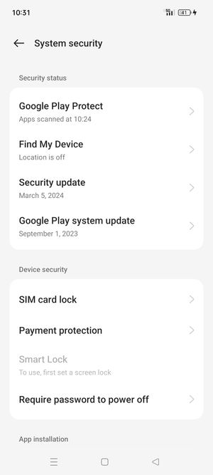 Select  SIM card lock