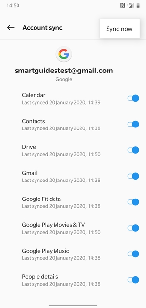 Select Sync now