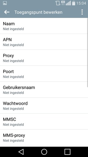 Voer internetgegevens in