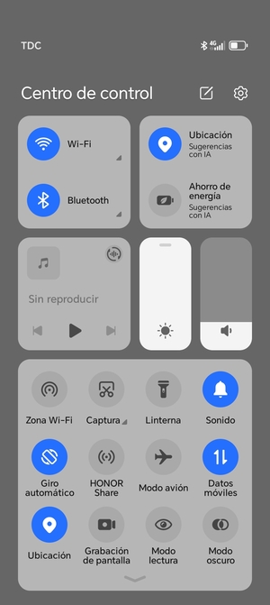 Deslice hacia abajo el menú superior de nuevo