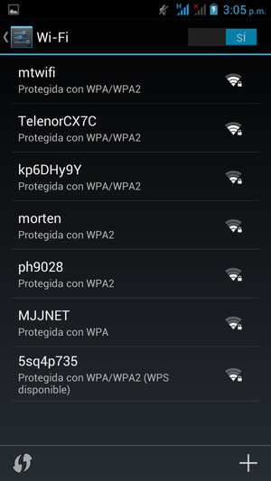 Seleccione la red inalámbrica a la que desea conectarse