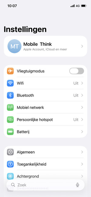 Selecteer Mobiel netwerk