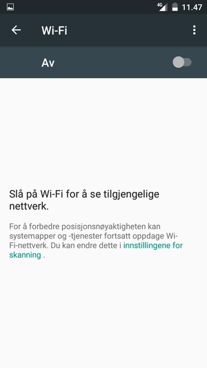 Slå på Wi-Fi
