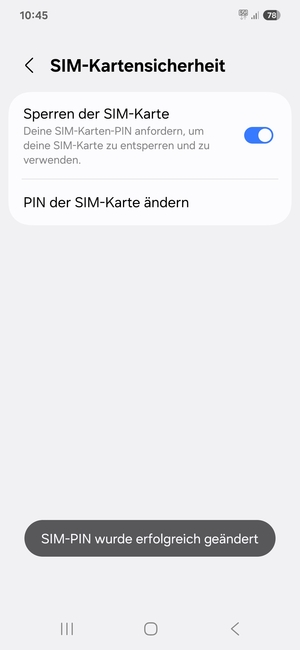 Ihre SIM-PIN wurde geändert