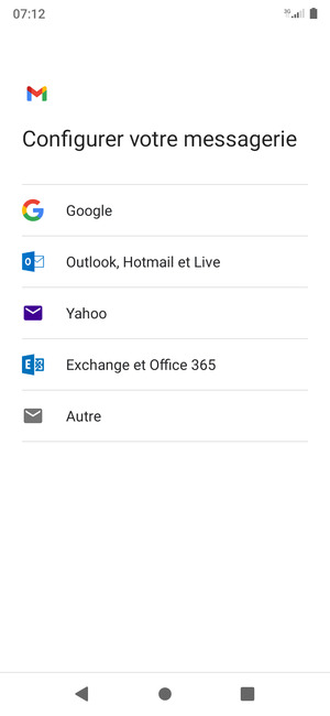 Sélectionnez Exchange et Office 365