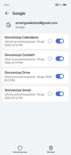 Assicurati che Sincronizza Contatti sia selezionato