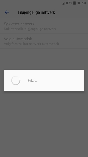 Vent til søket er ferdig