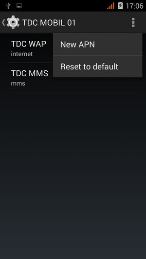 Select Reset to default