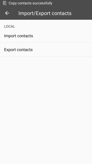 Dine kontakter vil blive gemt på din Google konto og gemt på din telefon næste gang Google synkroniseres.