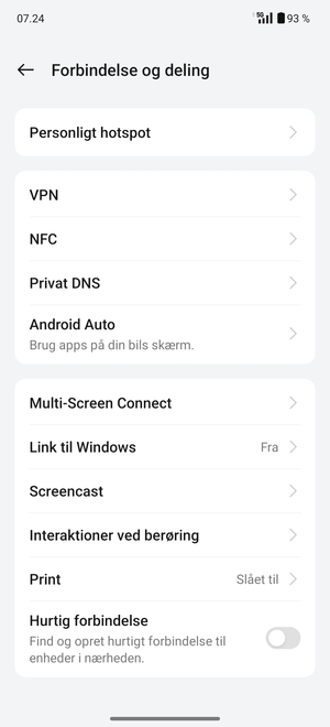 Vælg Personligt hotspot