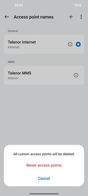 Select Reset access points