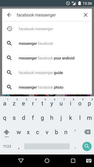 Saisissez le nom de l'appli et sélectionnez Rechercher
