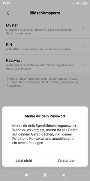Wählen Sie Verstanden