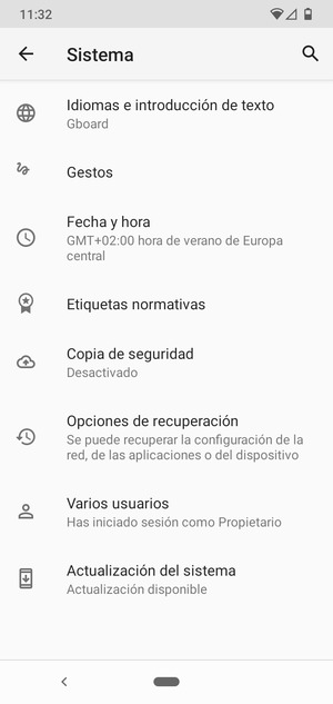 Seleccione Copia de seguridad