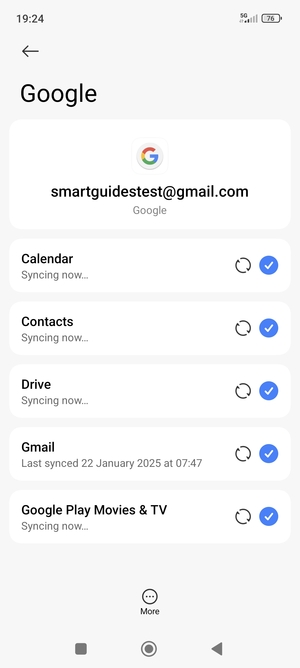 Your information will be synchronised