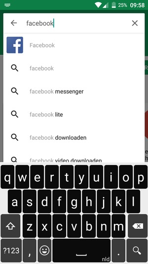 Voer de app-naam in en selecteer Zoeken