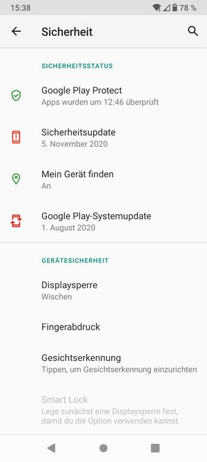 Wählen Sie Displaysperre