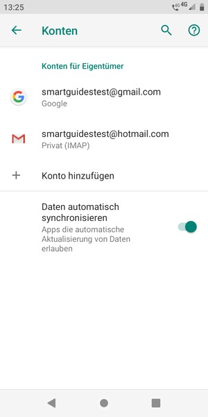 Wählen Sie Ihr Google Konto