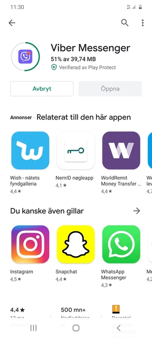 Vänta på att installationsprocessen avslutas