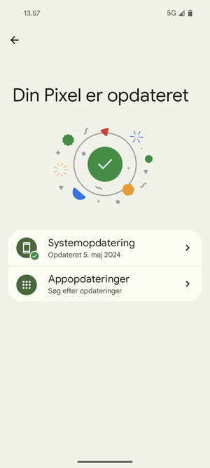 Vælg Systemopdatering