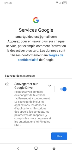 Sélectionnez Plus