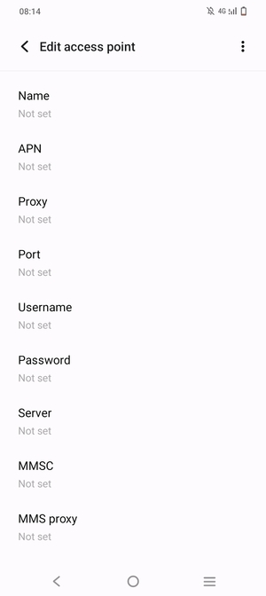 Enter Internet information