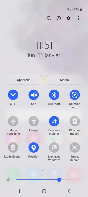 Désactiver Wi-Fi et Bluetooth