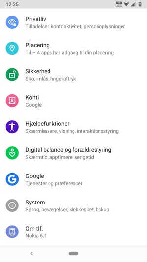 Scroll til og vælg System