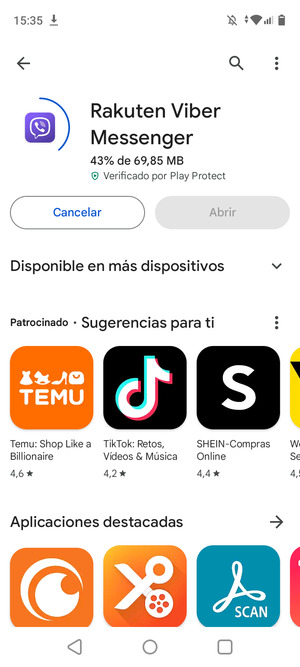 Espere a que el proceso de instalación finalice