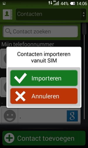 Selecteer Importeren