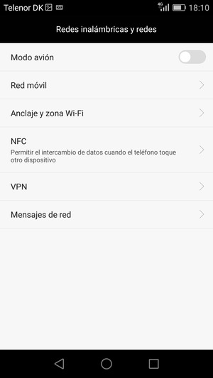 Seleccione Anclaje y zona Wi-Fi