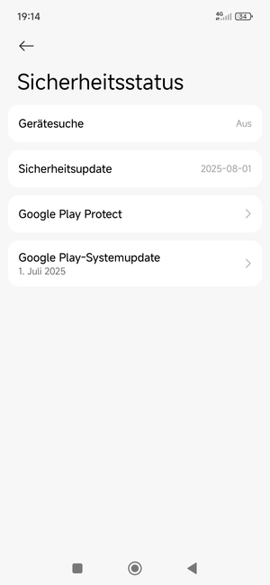 Wählen Sie Google Play-Systemupdate