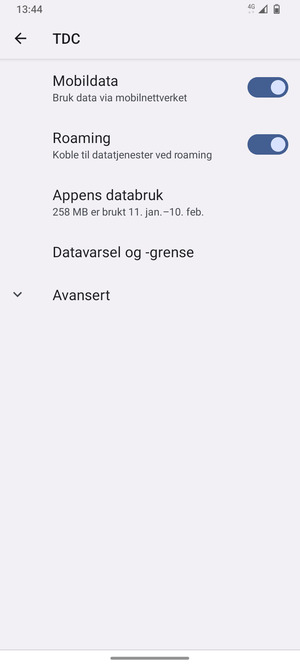 Slå Roaming på eller av