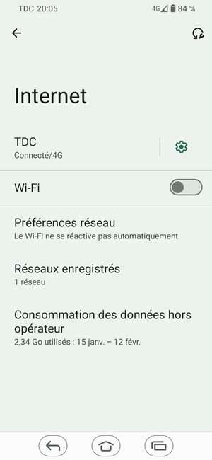 Activer le Wi-Fi