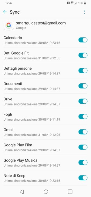 Seleziona il tasto Menu